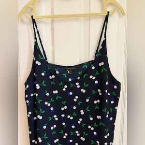 💛 4 for $20 💛 Banana Republic Navy Cherry Print Camisole with Adjustable Straps
